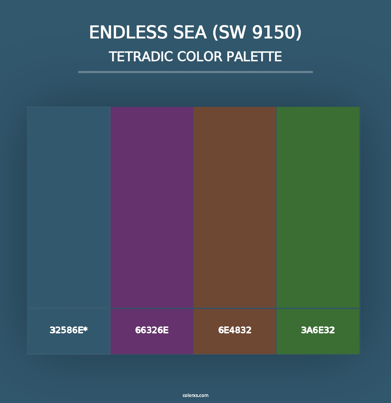 Endless Sea (SW 9150) - Tetradic Color Palette