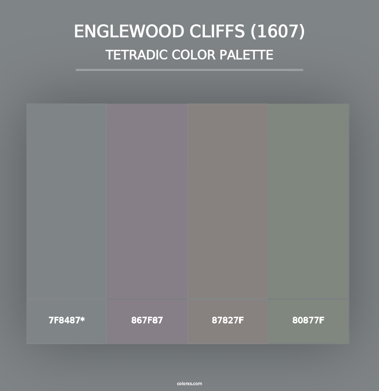 Englewood Cliffs (1607) - Tetradic Color Palette