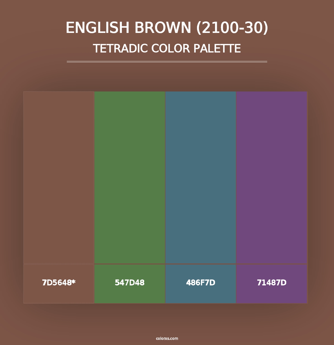 English Brown (2100-30) - Tetradic Color Palette