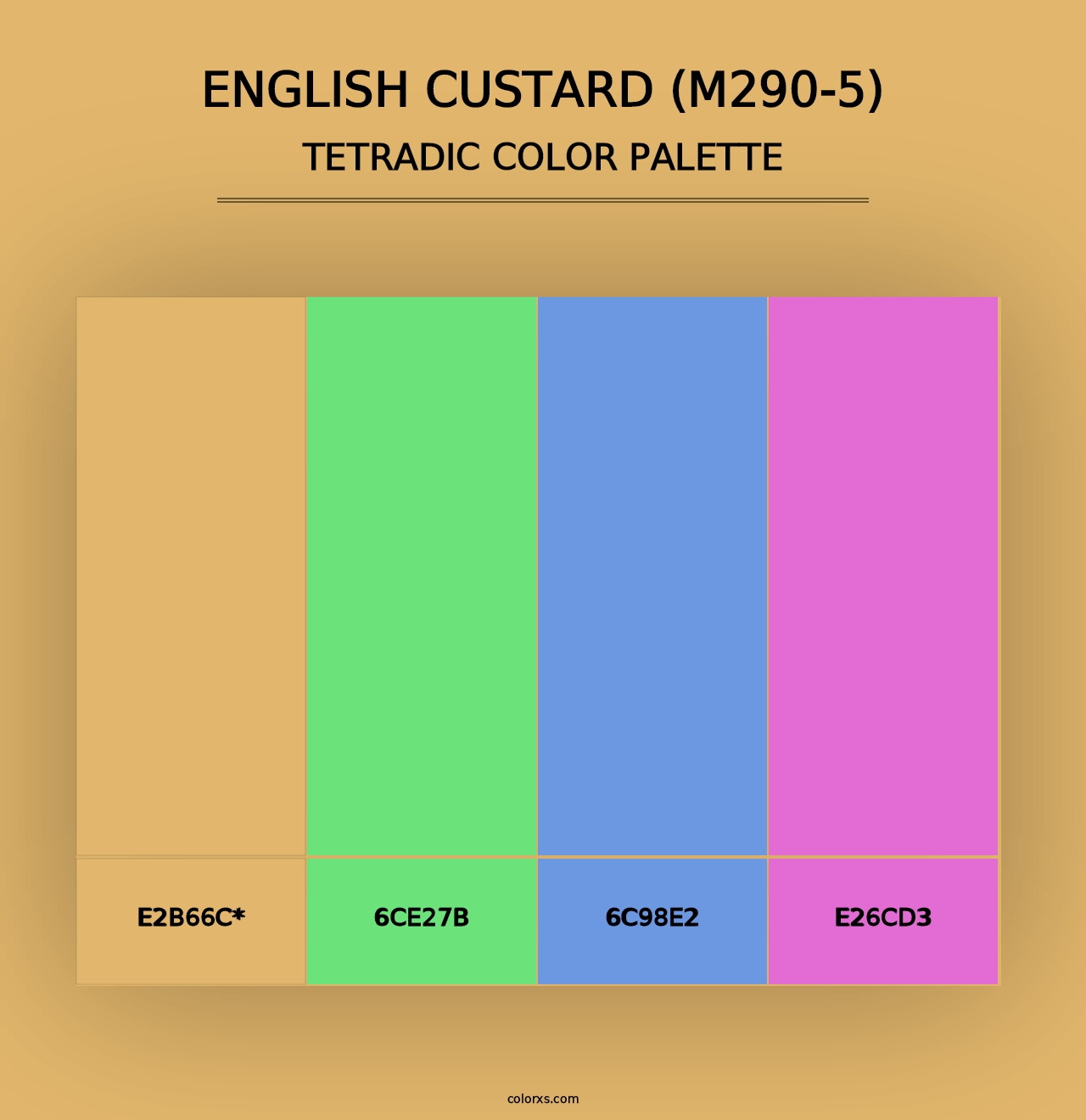 English Custard (M290-5) - Tetradic Color Palette