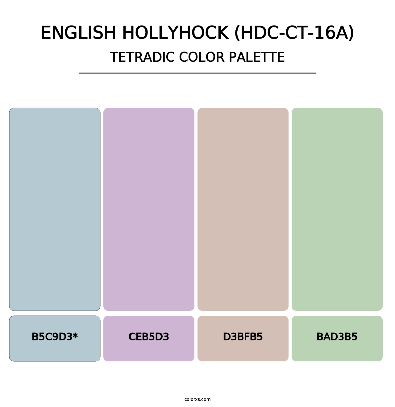 English Hollyhock (HDC-CT-16A) - Tetradic Color Palette