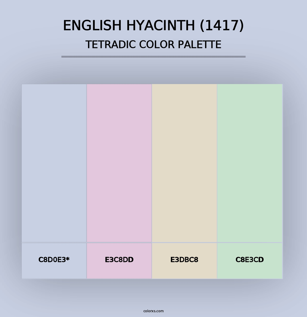 English Hyacinth (1417) - Tetradic Color Palette