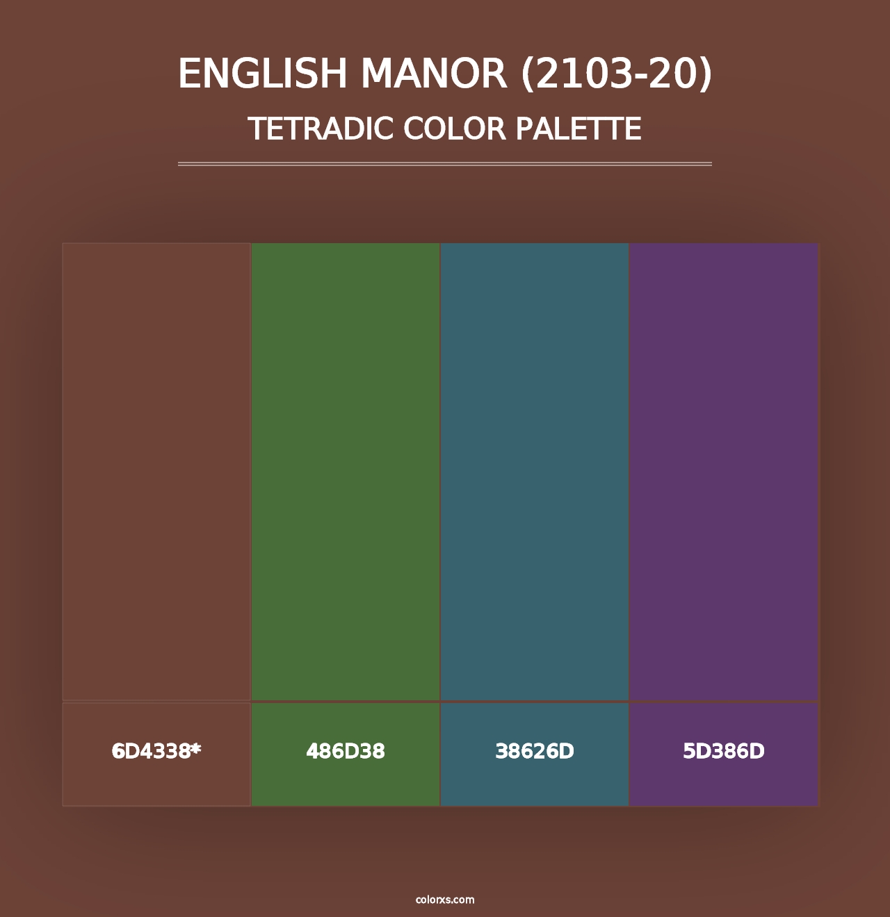 English Manor (2103-20) - Tetradic Color Palette