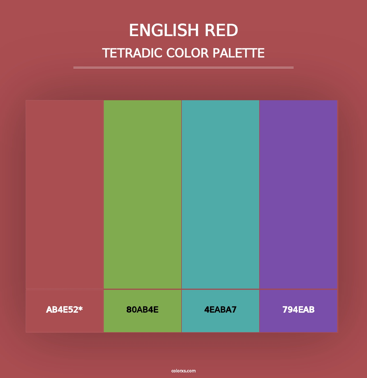 English Red - Tetradic Color Palette