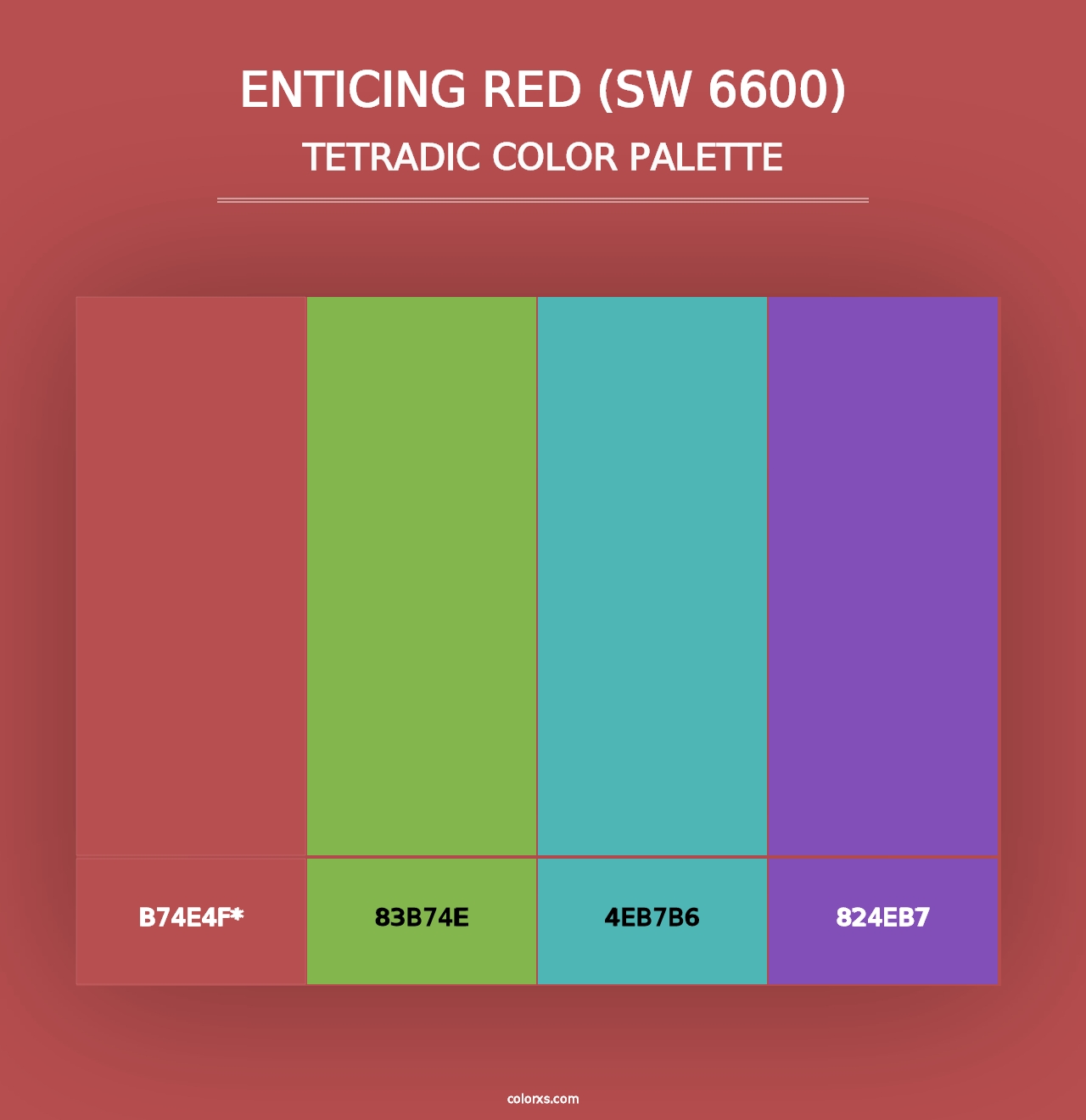 Enticing Red (SW 6600) - Tetradic Color Palette