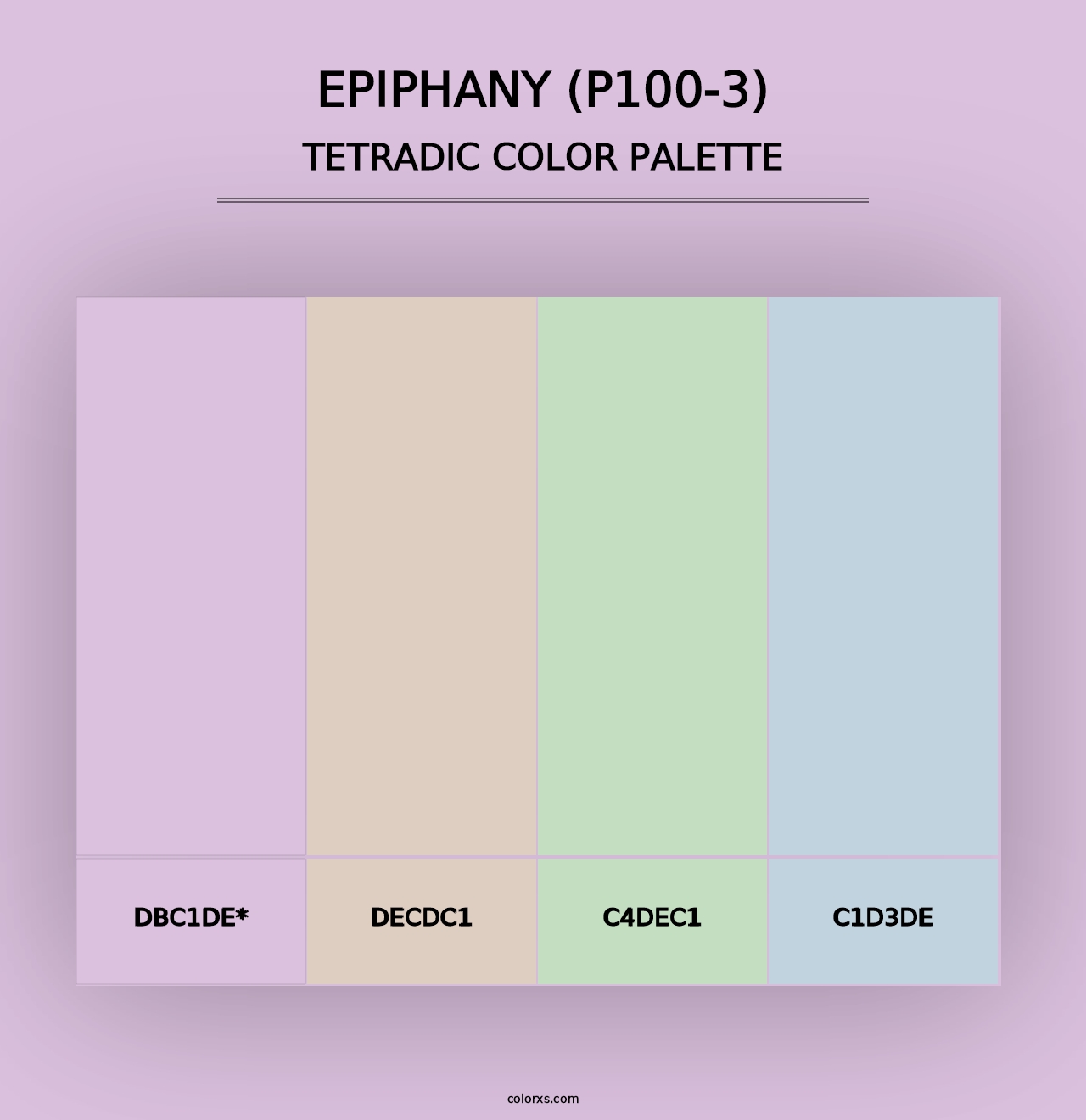 Epiphany (P100-3) - Tetradic Color Palette