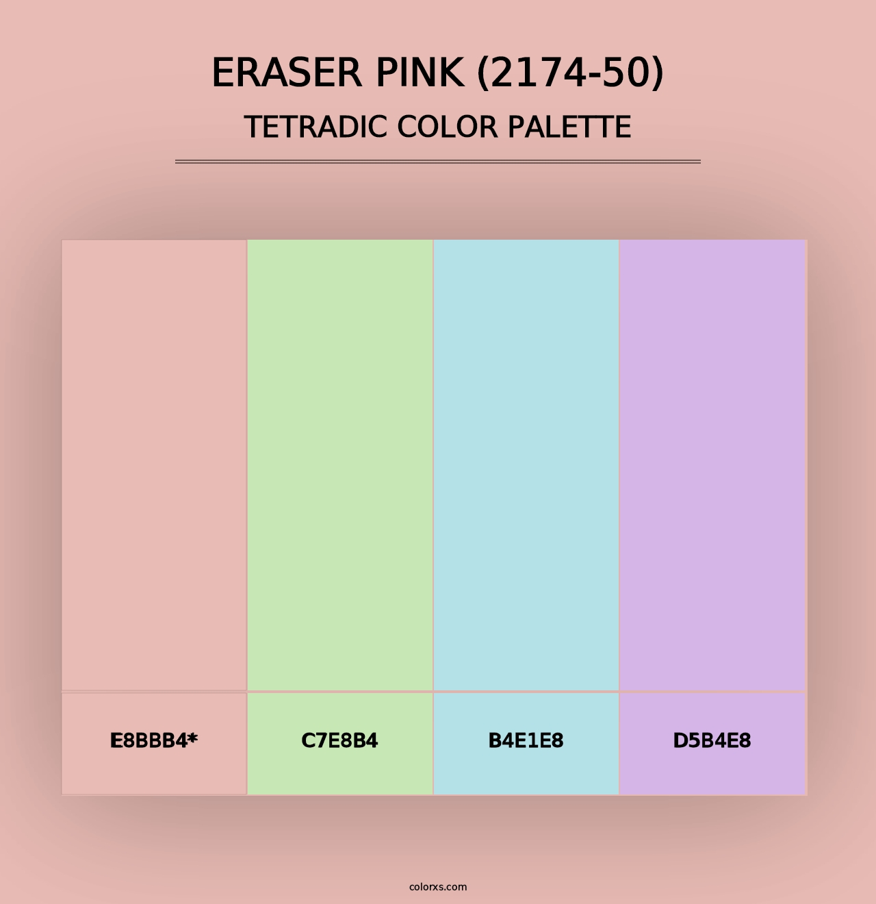 Eraser Pink (2174-50) - Tetradic Color Palette