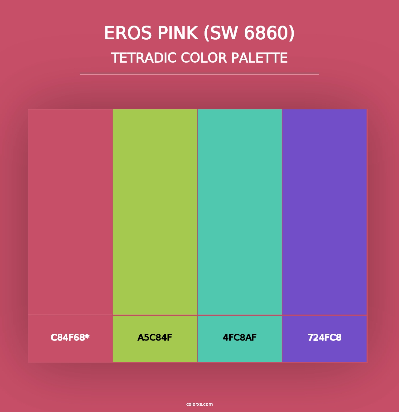 Eros Pink (SW 6860) - Tetradic Color Palette