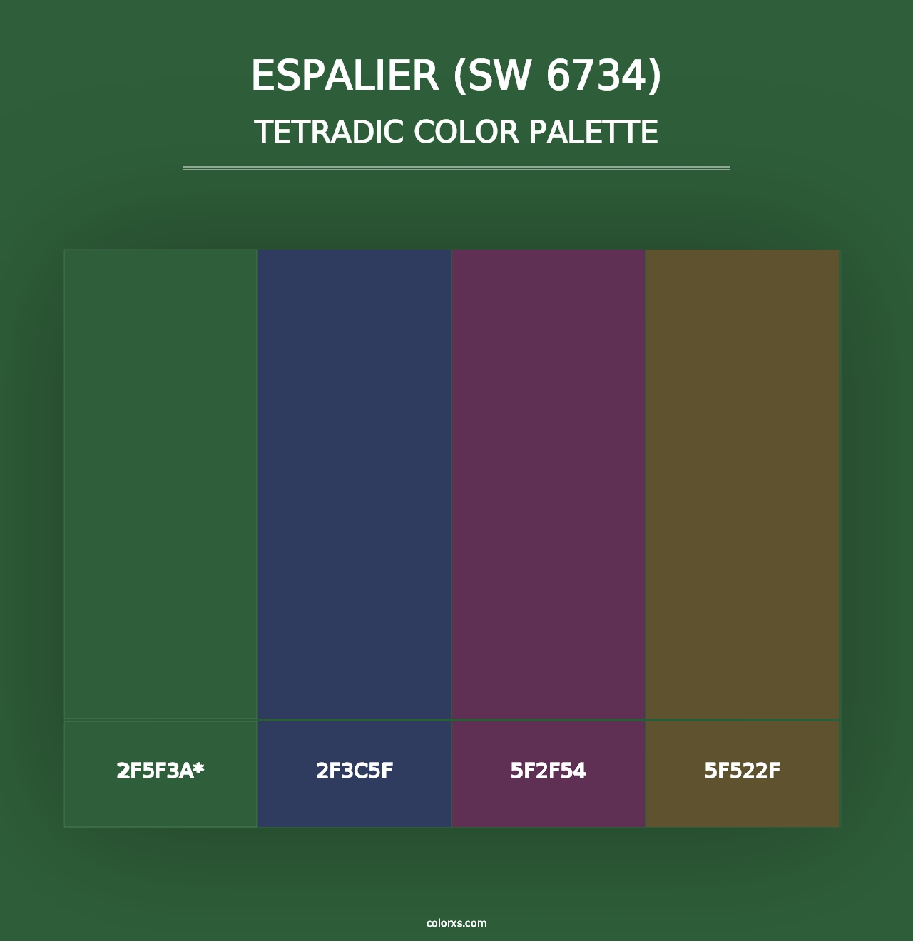 Espalier (SW 6734) - Tetradic Color Palette