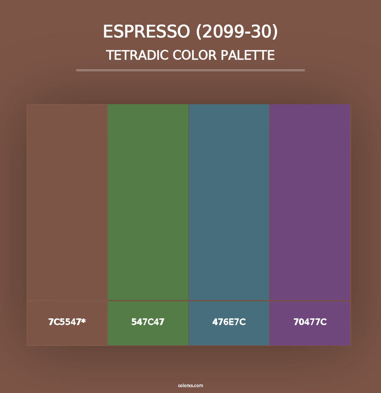 Espresso (2099-30) - Tetradic Color Palette