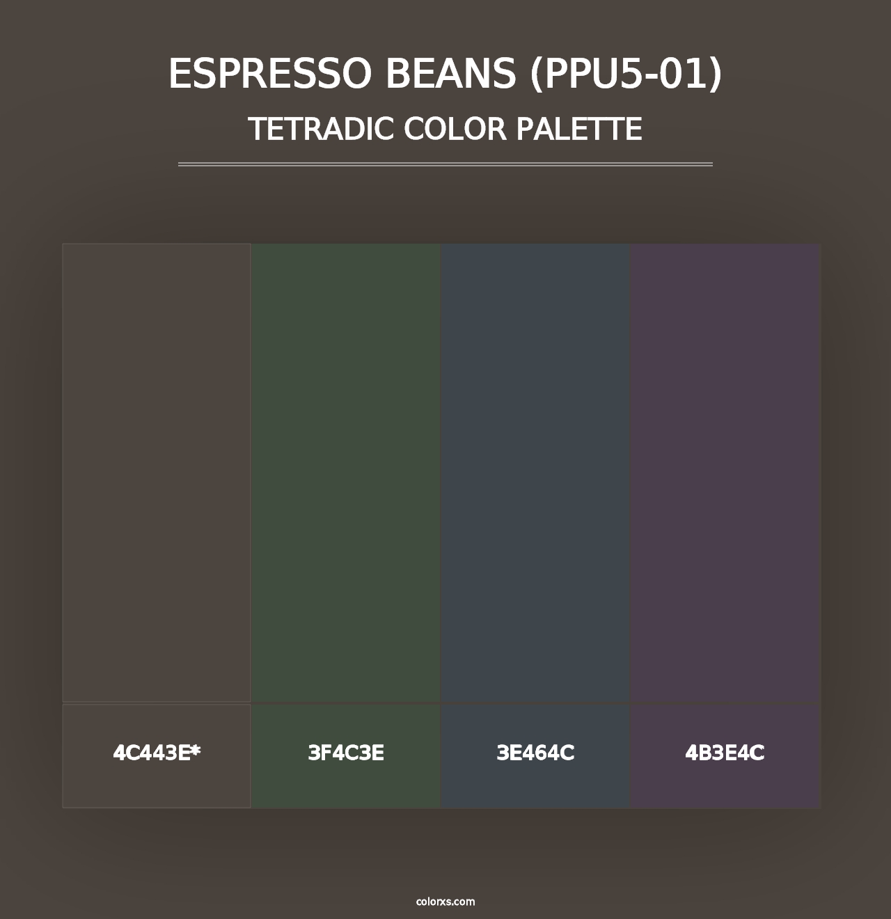 Espresso Beans (PPU5-01) - Tetradic Color Palette