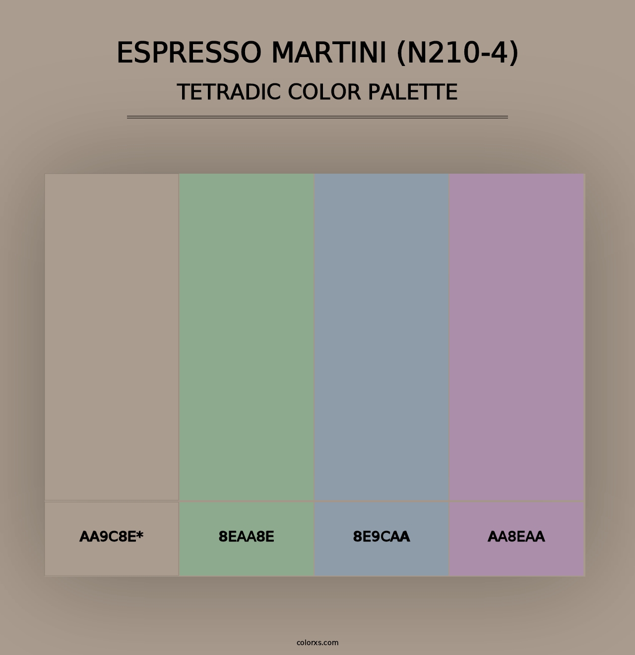 Espresso Martini (N210-4) - Tetradic Color Palette