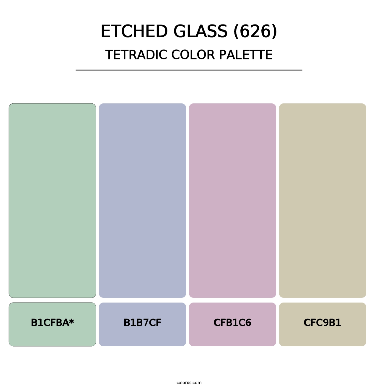 Etched Glass (626) - Tetradic Color Palette