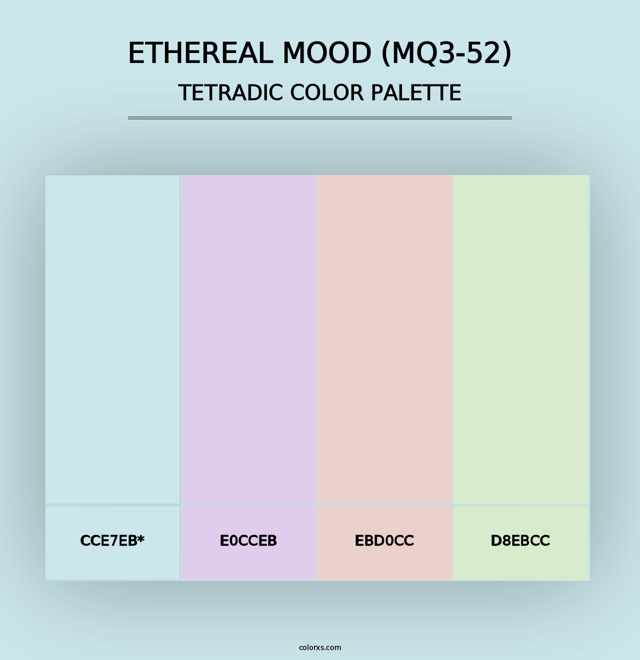 Ethereal Mood (MQ3-52) - Tetradic Color Palette