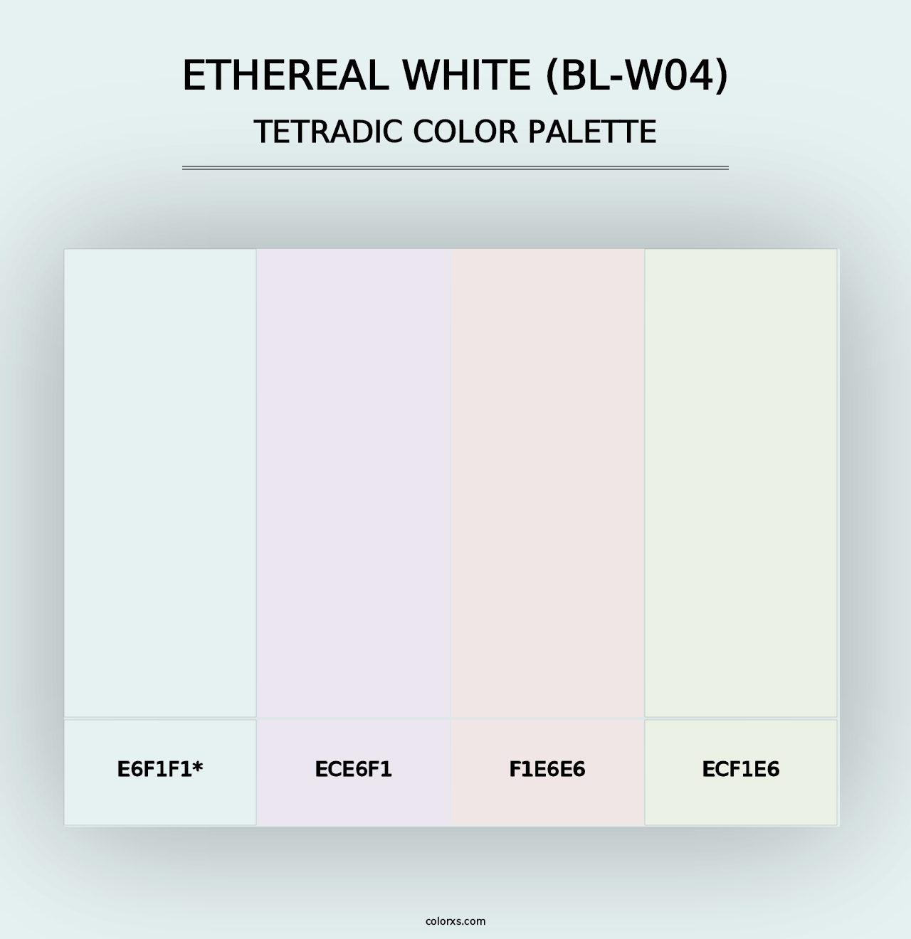 Ethereal White (BL-W04) - Tetradic Color Palette