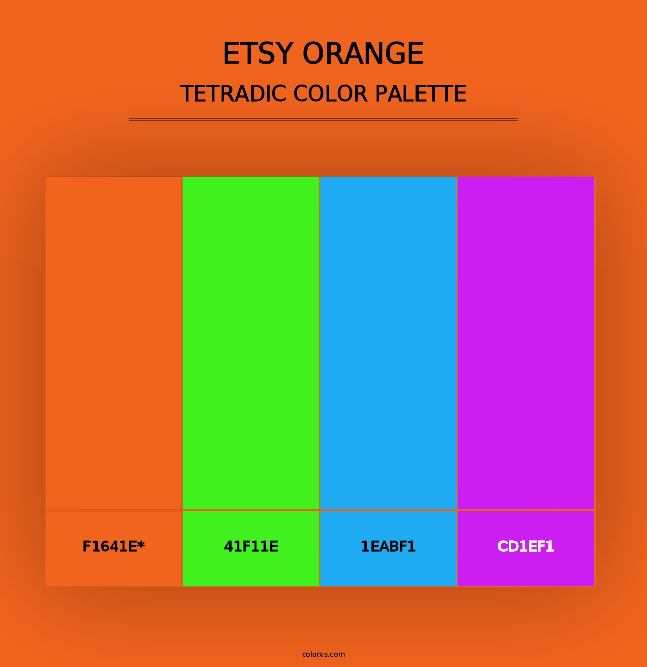 Etsy Orange - Tetradic Color Palette