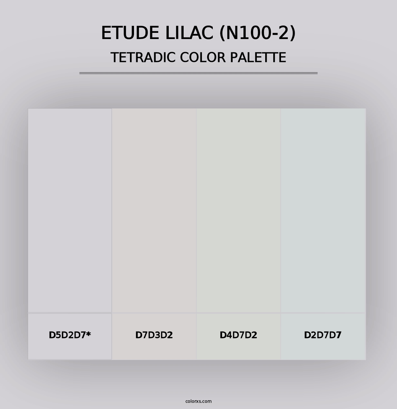 Etude Lilac (N100-2) - Tetradic Color Palette