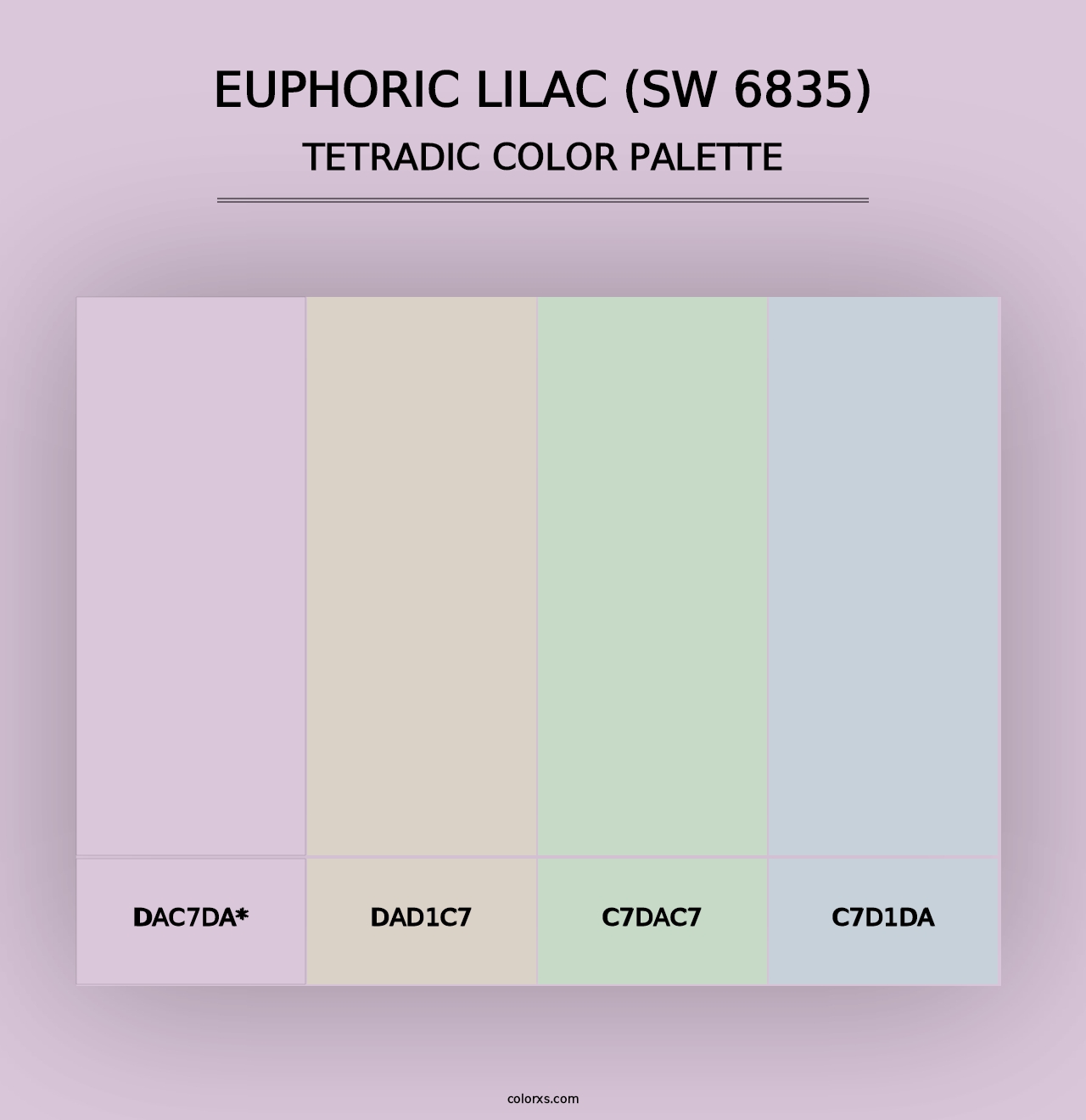 Euphoric Lilac (SW 6835) - Tetradic Color Palette