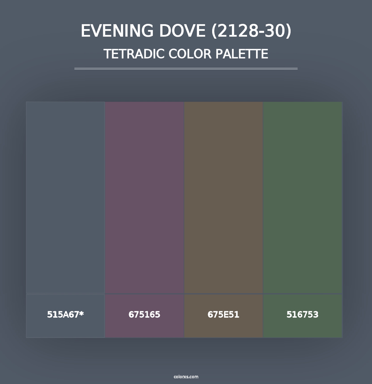 Evening Dove (2128-30) - Tetradic Color Palette