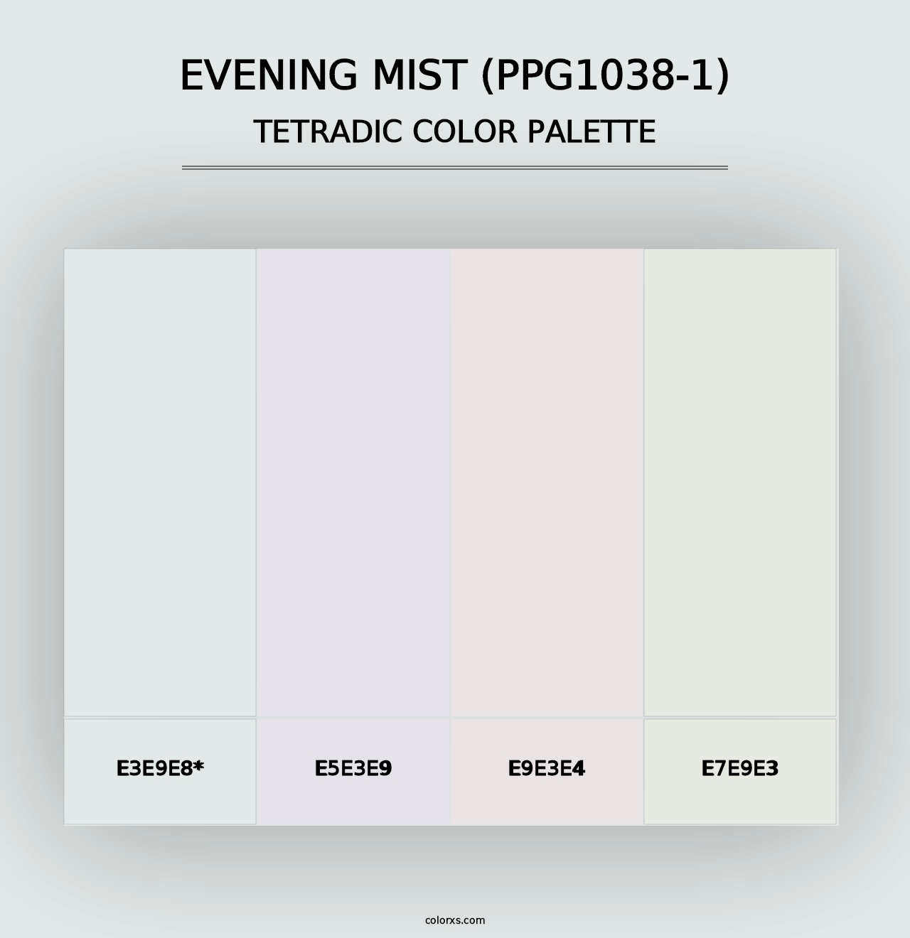 Evening Mist (PPG1038-1) - Tetradic Color Palette