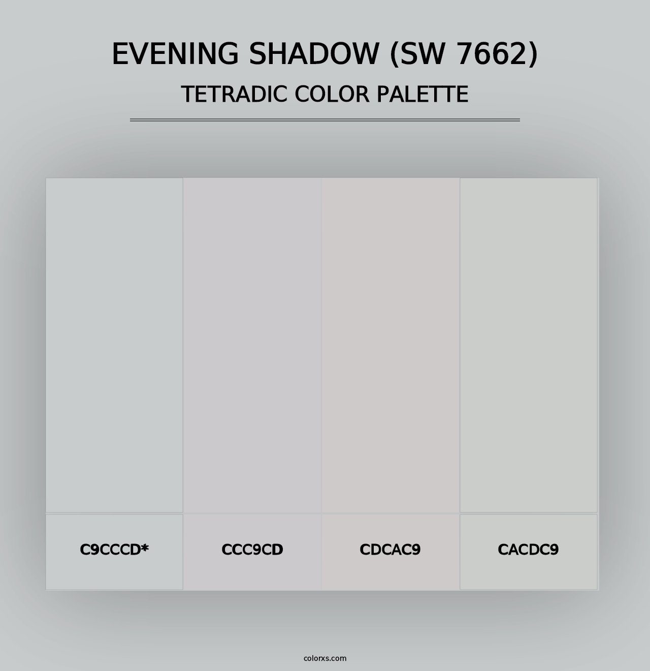 Evening Shadow (SW 7662) - Tetradic Color Palette