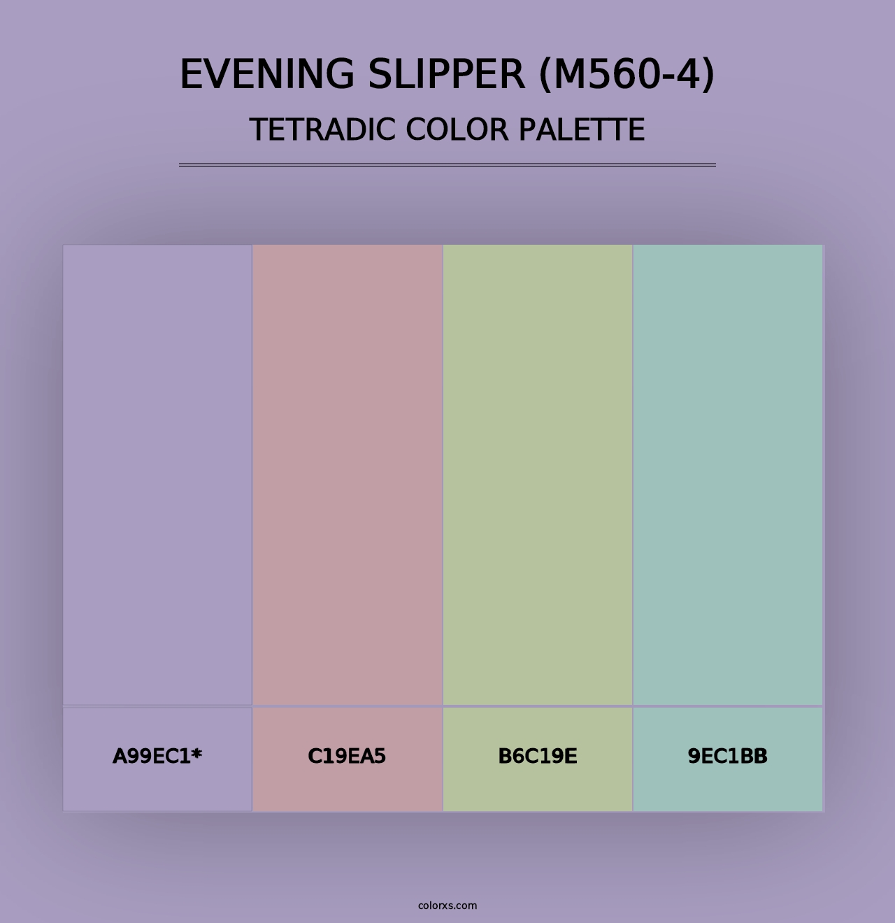 Evening Slipper (M560-4) - Tetradic Color Palette