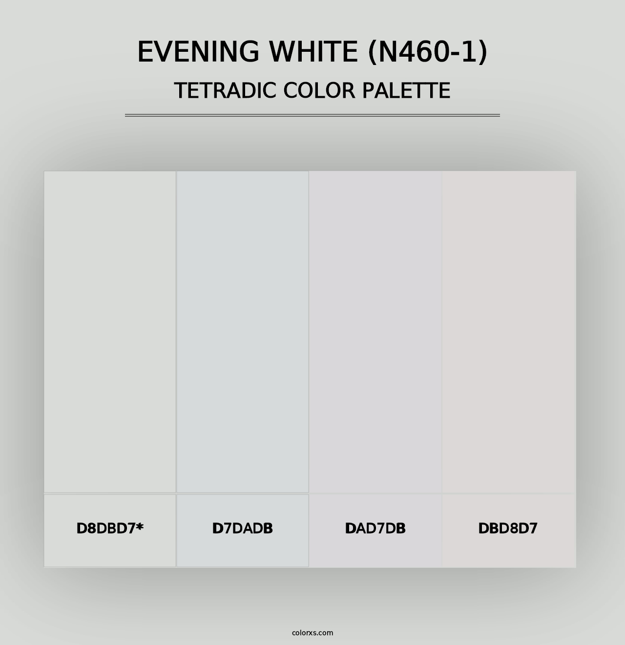 Evening White (N460-1) - Tetradic Color Palette