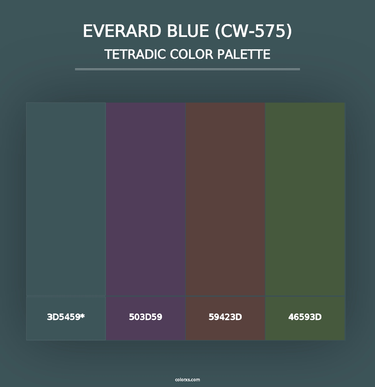 Everard Blue (CW-575) - Tetradic Color Palette