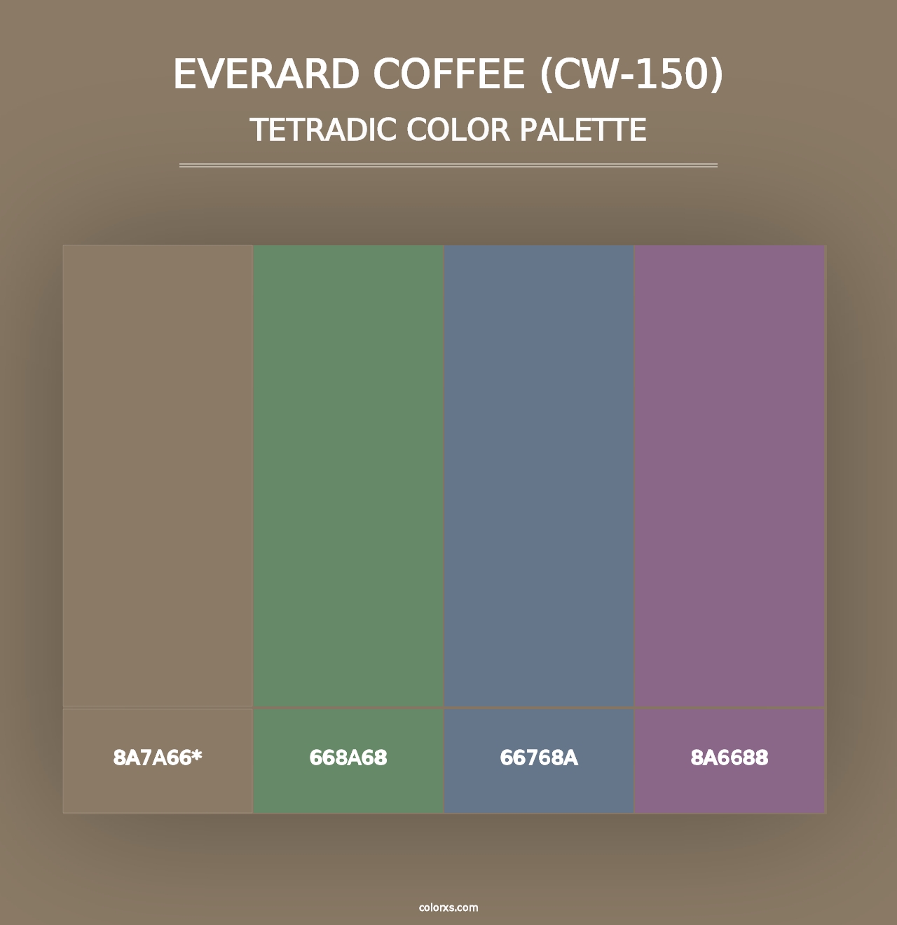 Everard Coffee (CW-150) - Tetradic Color Palette