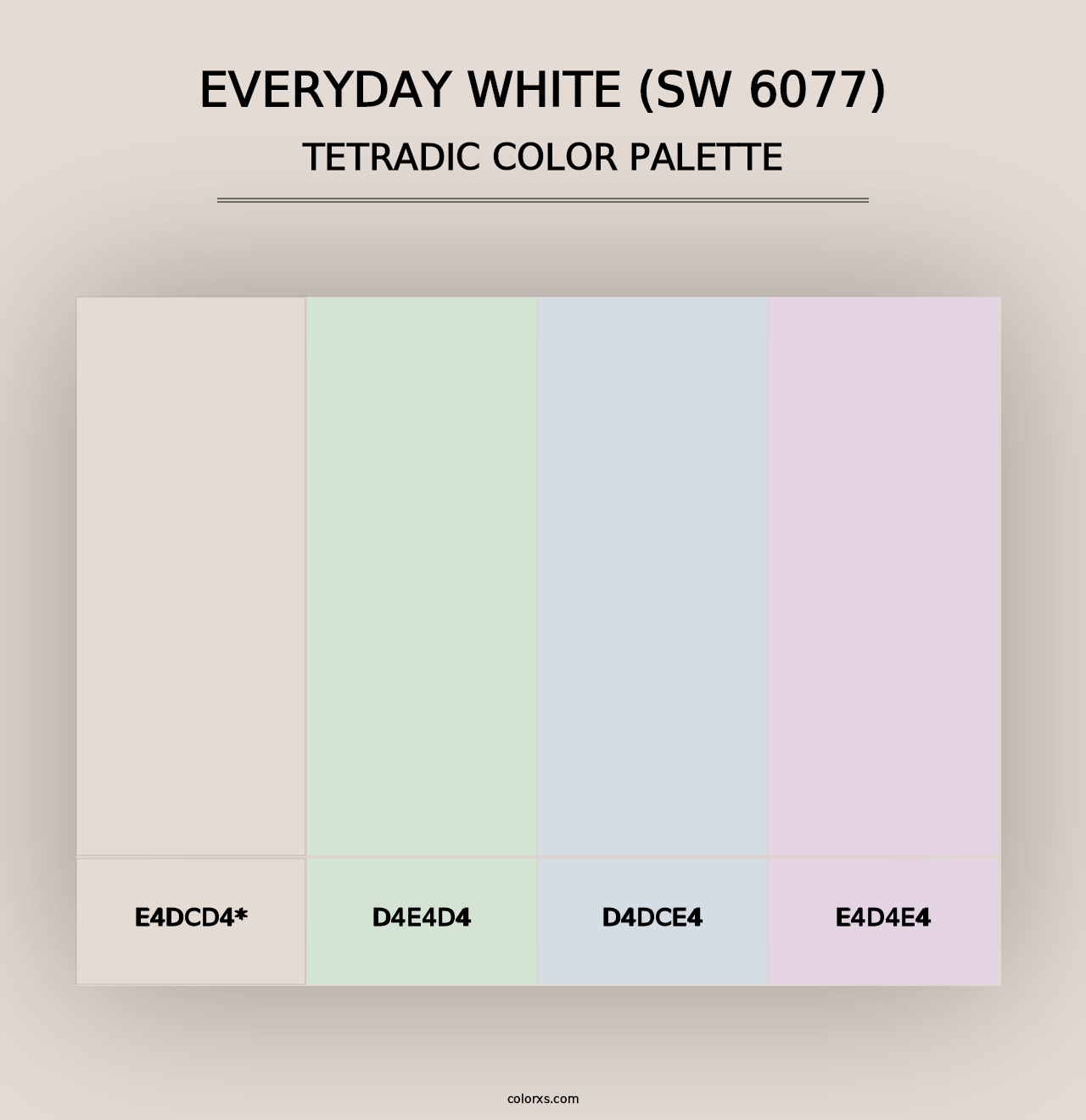 Everyday White (SW 6077) - Tetradic Color Palette