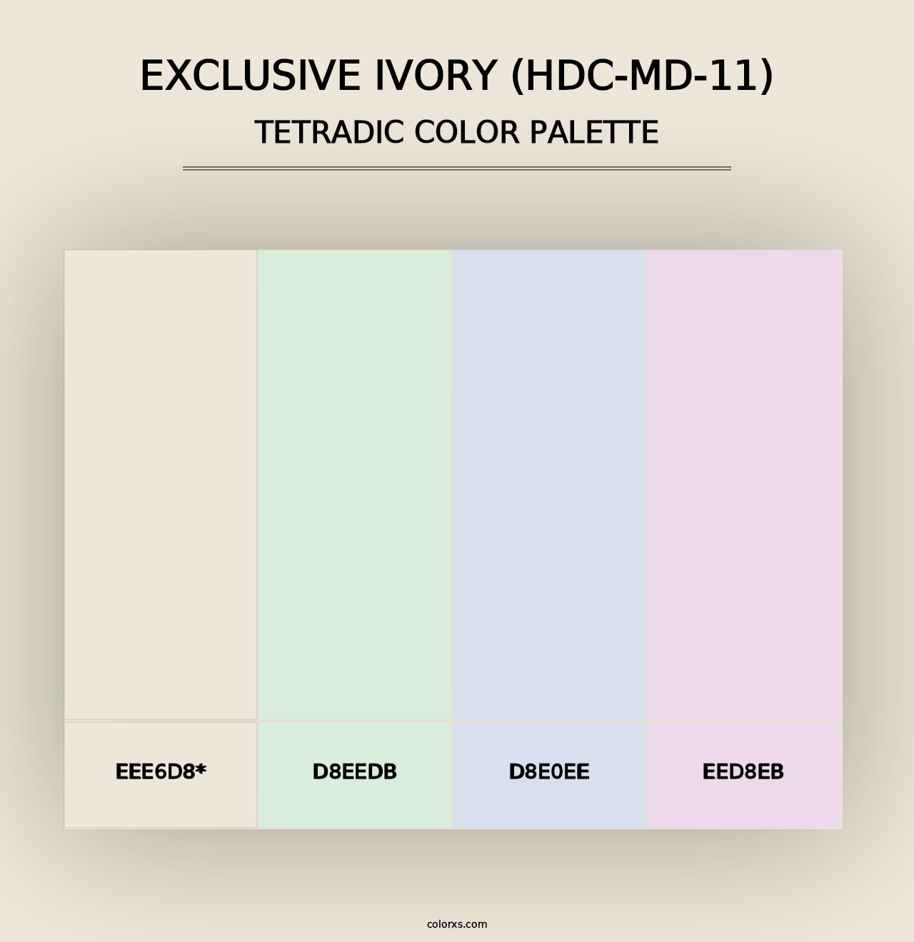 Exclusive Ivory (HDC-MD-11) - Tetradic Color Palette