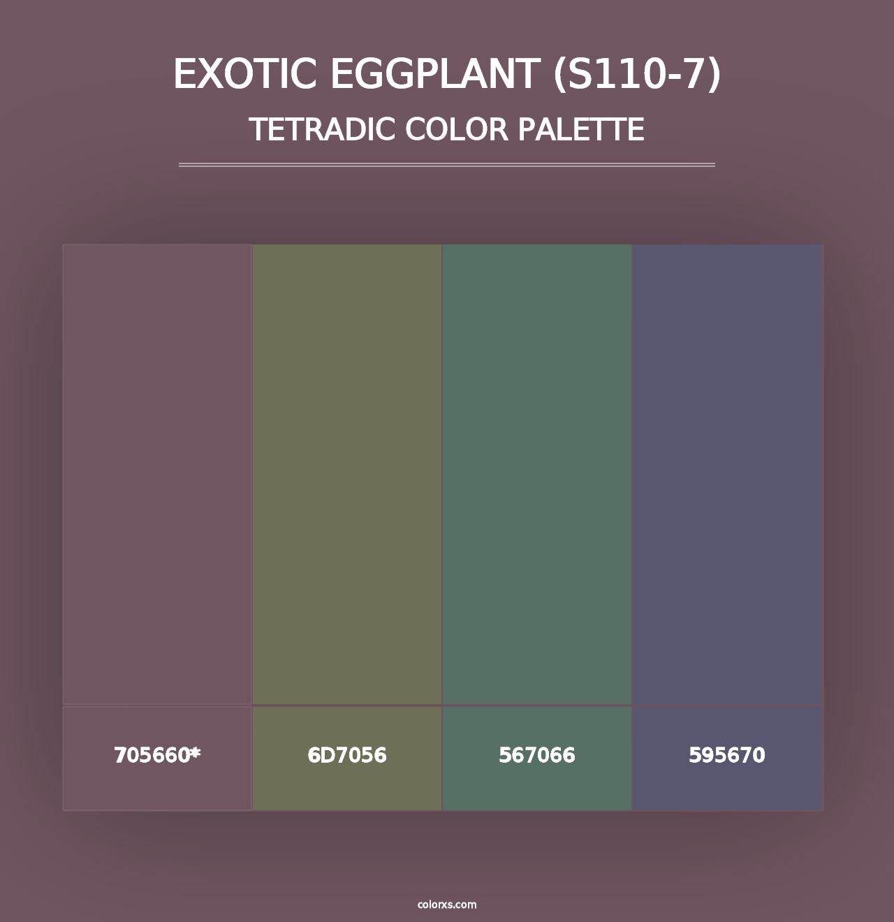 Exotic Eggplant (S110-7) - Tetradic Color Palette