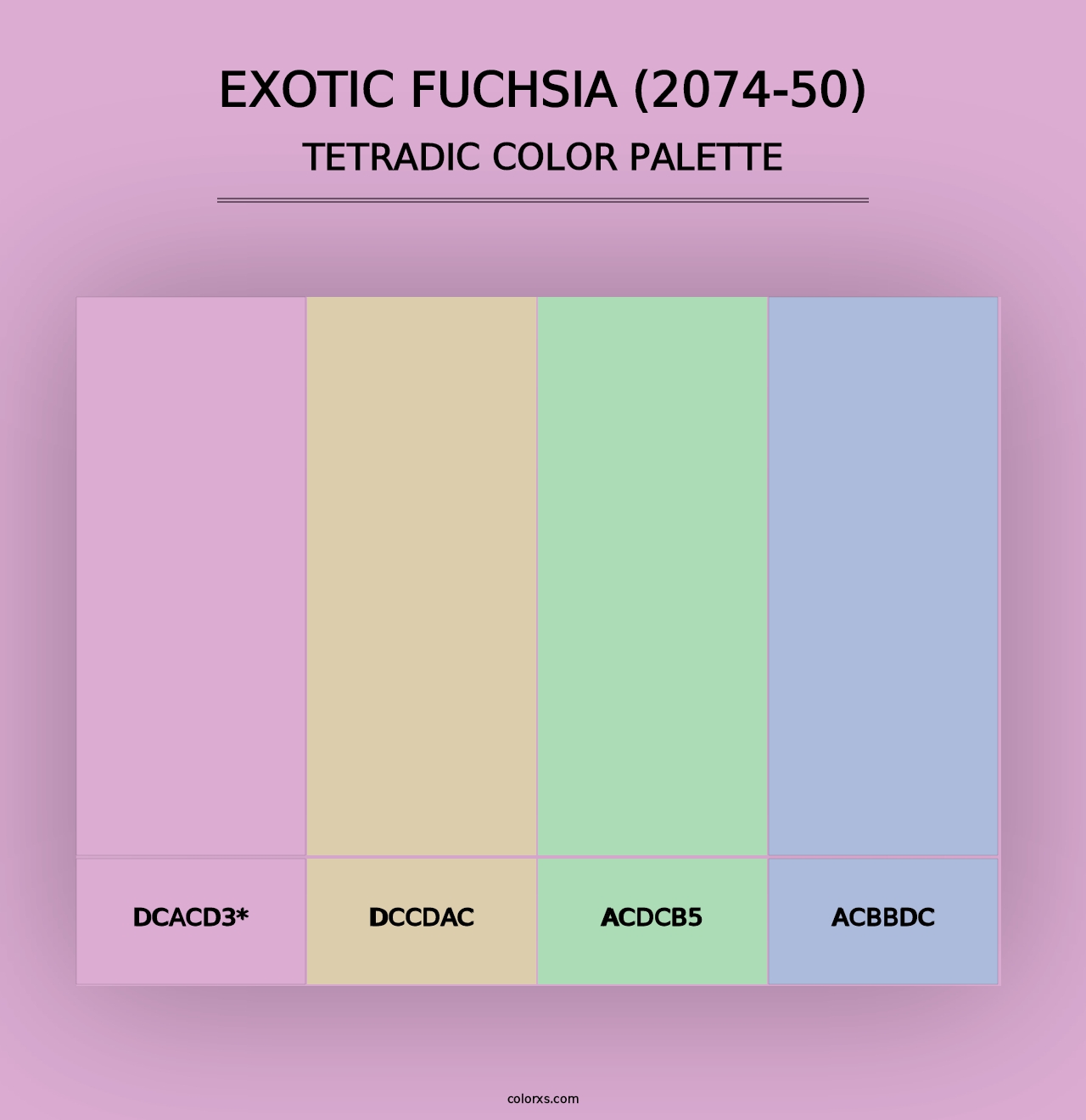 Exotic Fuchsia (2074-50) - Tetradic Color Palette