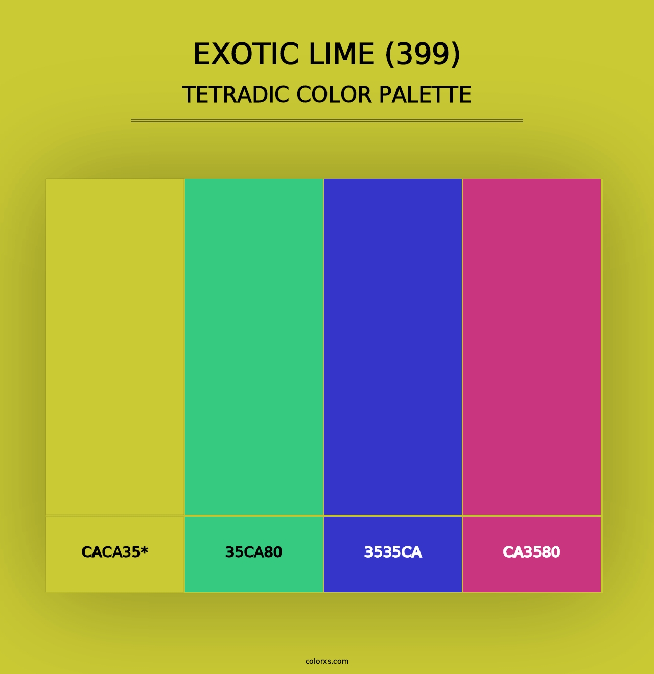 Exotic Lime (399) - Tetradic Color Palette