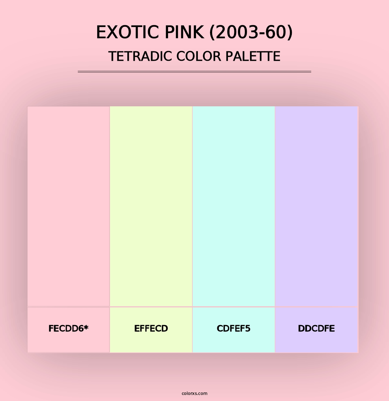 Exotic Pink (2003-60) - Tetradic Color Palette