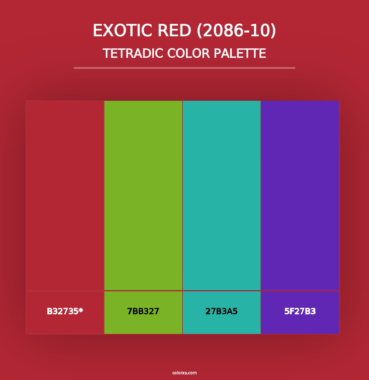 Exotic Red (2086-10) - Tetradic Color Palette