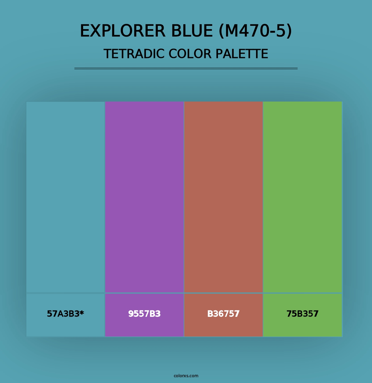 Explorer Blue (M470-5) - Tetradic Color Palette