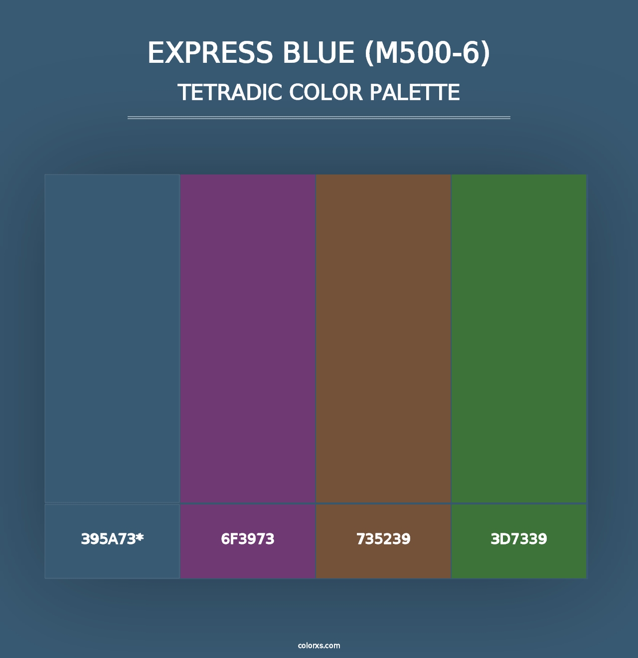 Express Blue (M500-6) - Tetradic Color Palette