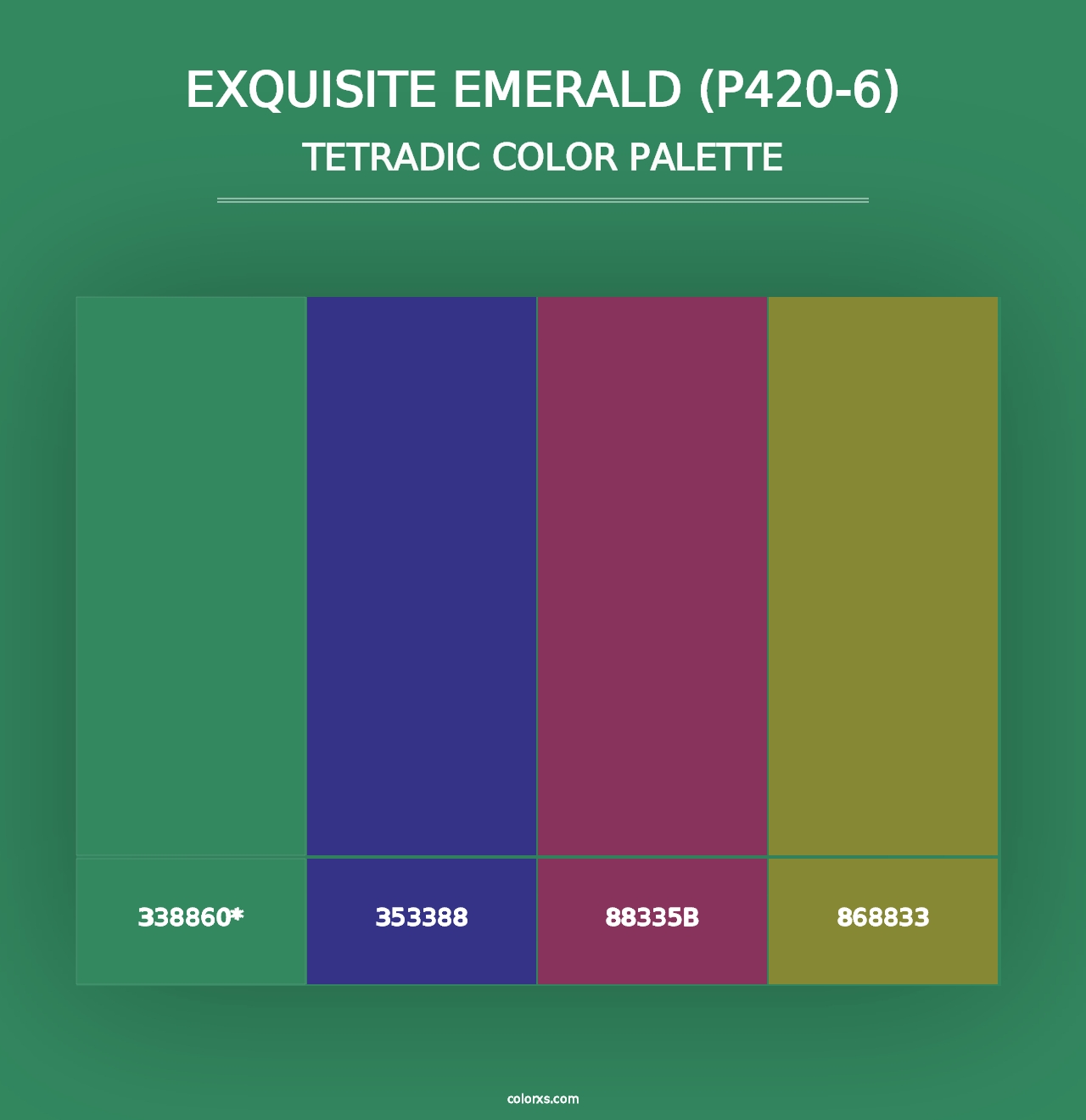 Exquisite Emerald (P420-6) - Tetradic Color Palette