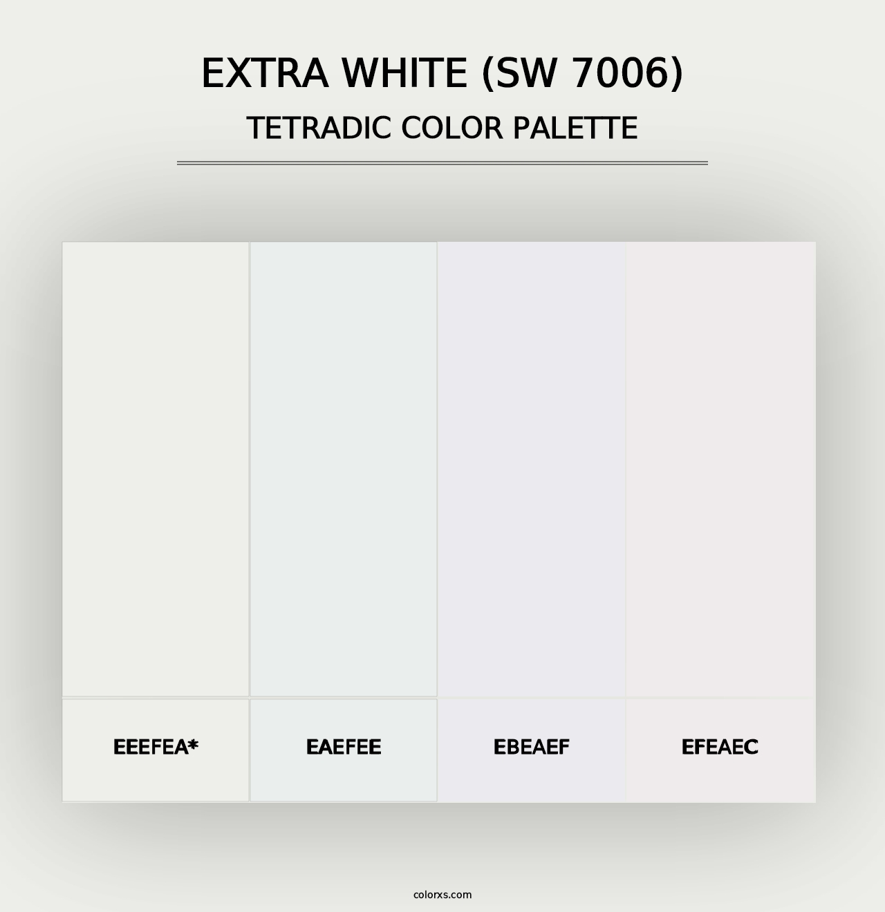 Extra White (SW 7006) - Tetradic Color Palette