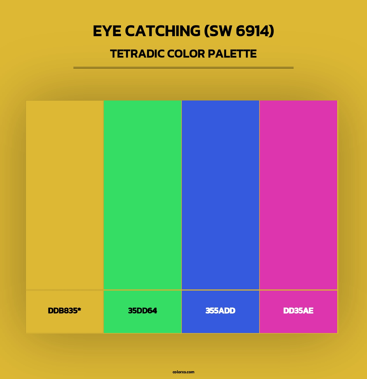 Eye Catching (SW 6914) - Tetradic Color Palette