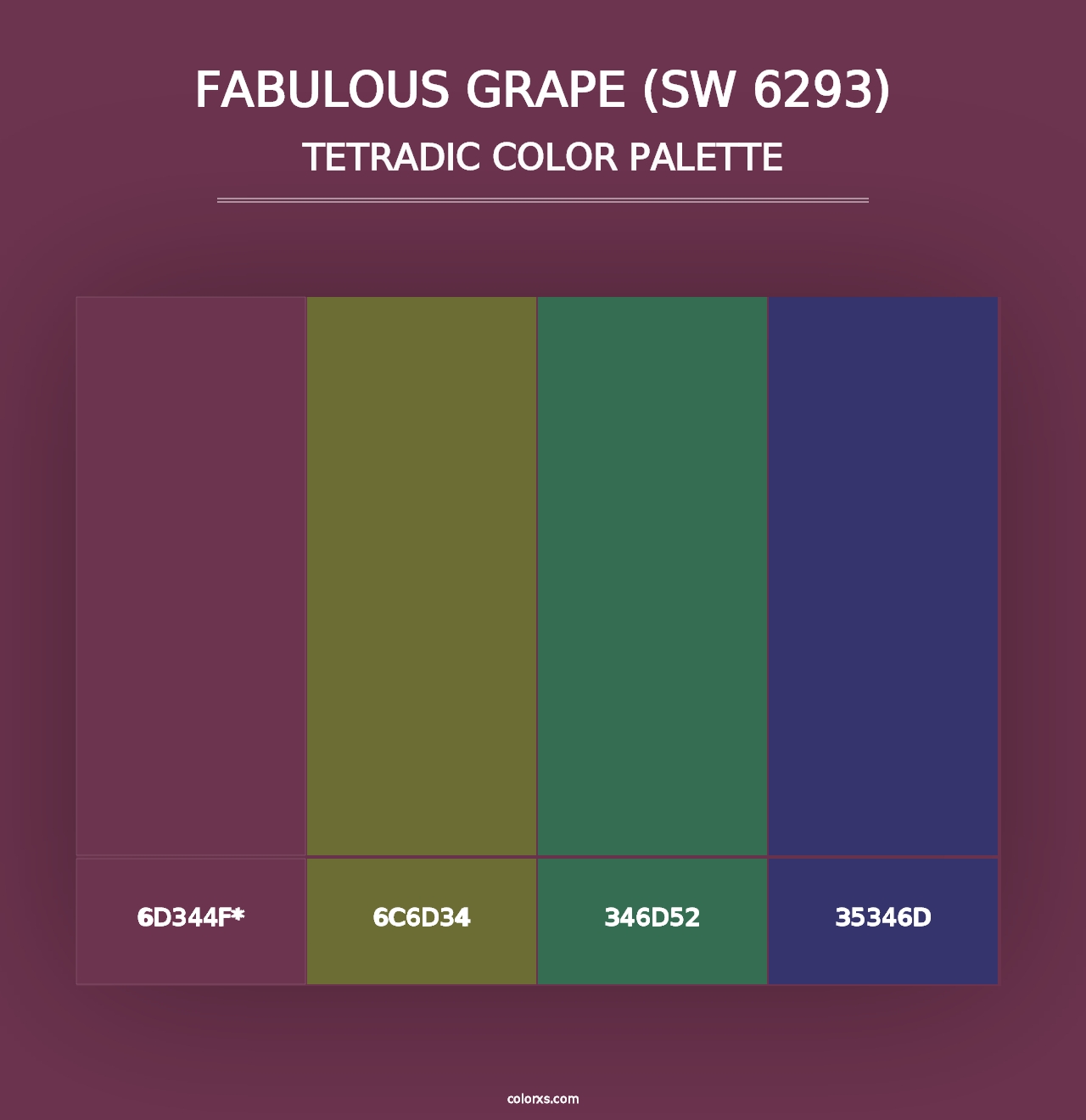 Fabulous Grape (SW 6293) - Tetradic Color Palette