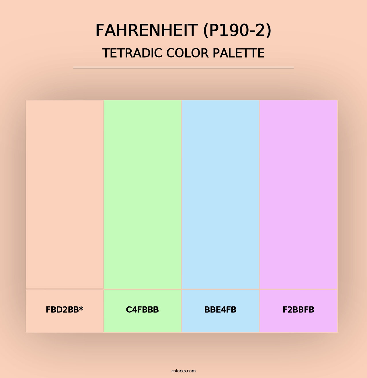 Fahrenheit (P190-2) - Tetradic Color Palette