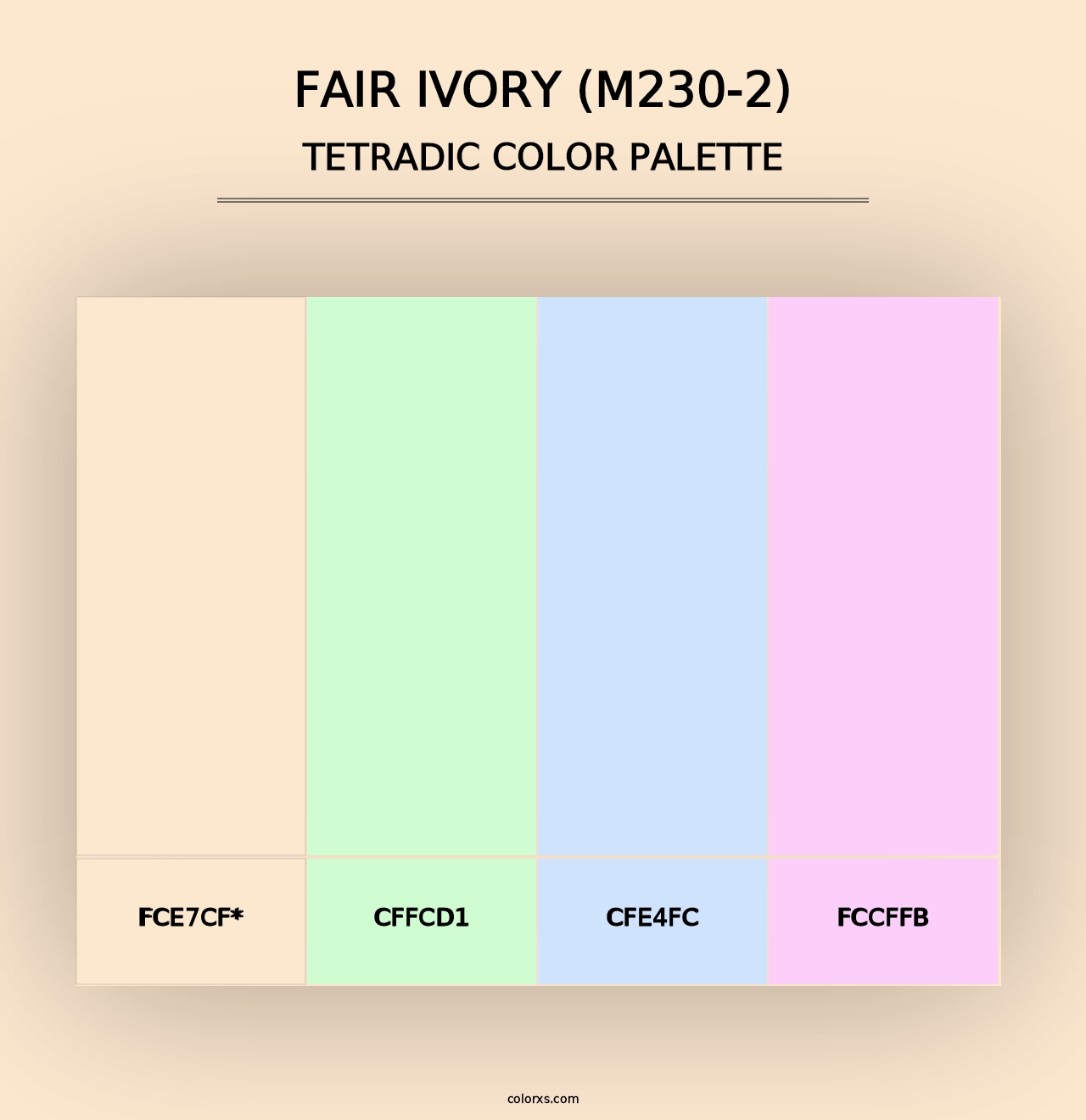 Fair Ivory (M230-2) - Tetradic Color Palette