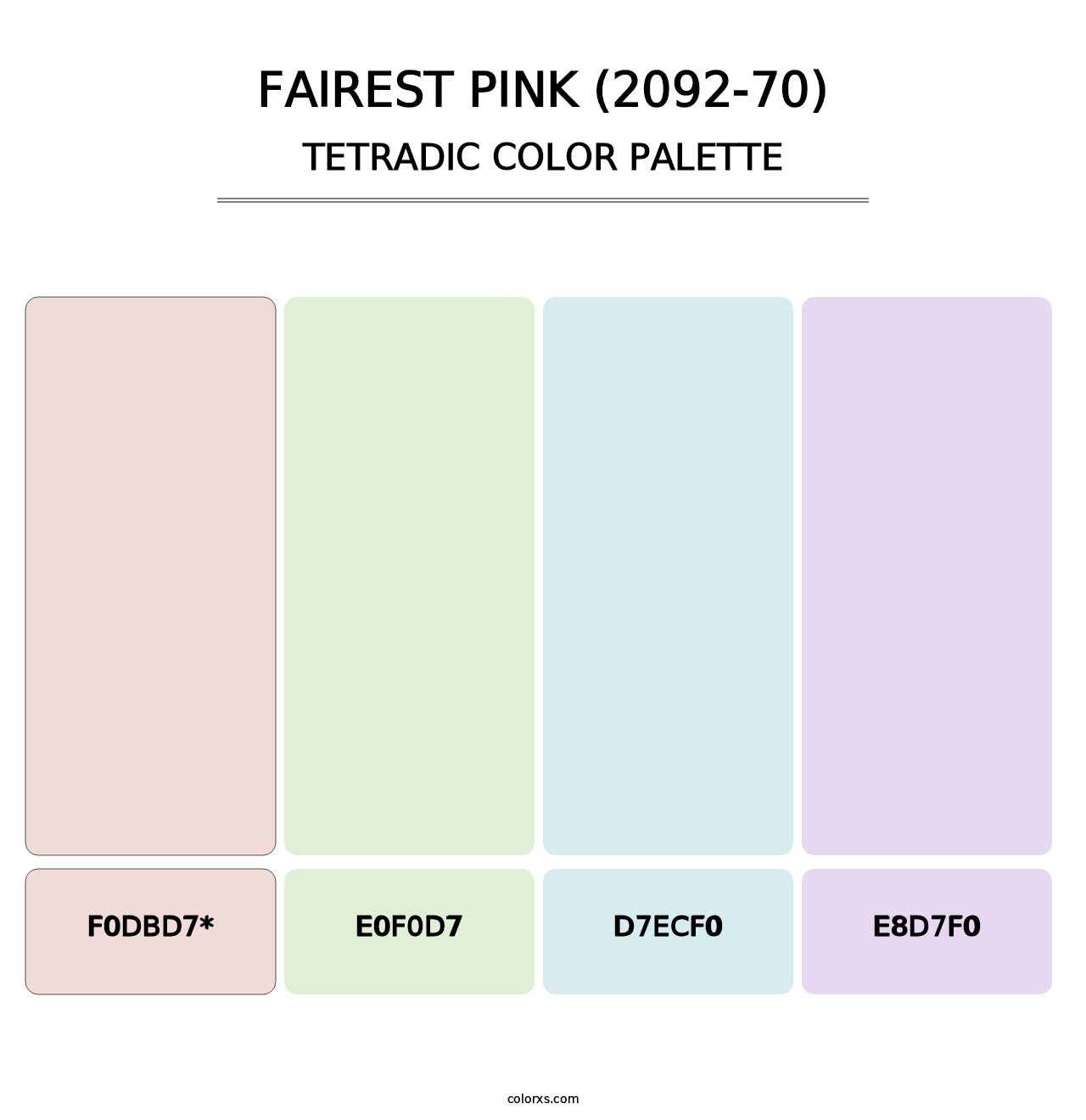 Fairest Pink (2092-70) - Tetradic Color Palette