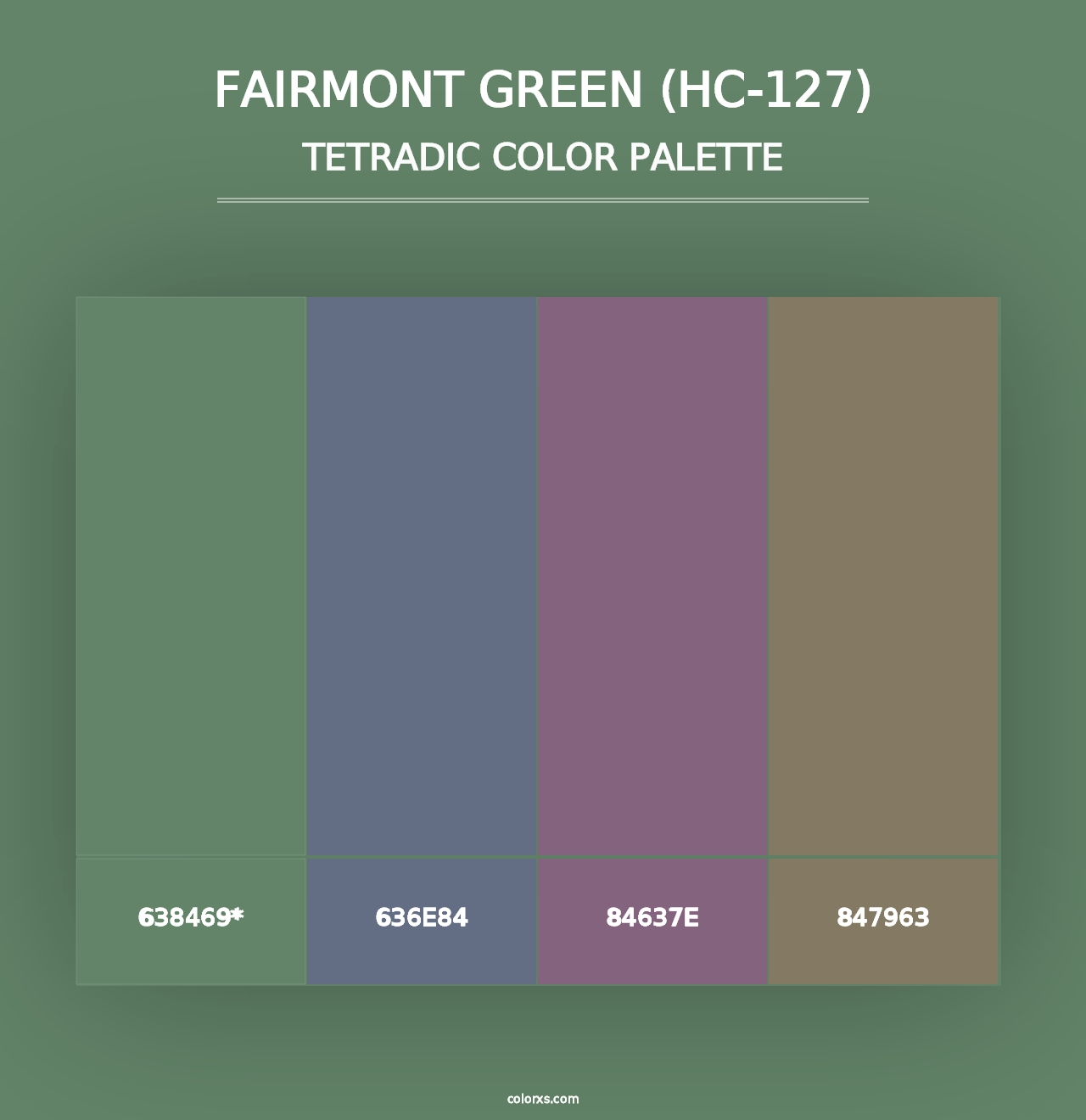 Fairmont Green (HC-127) - Tetradic Color Palette