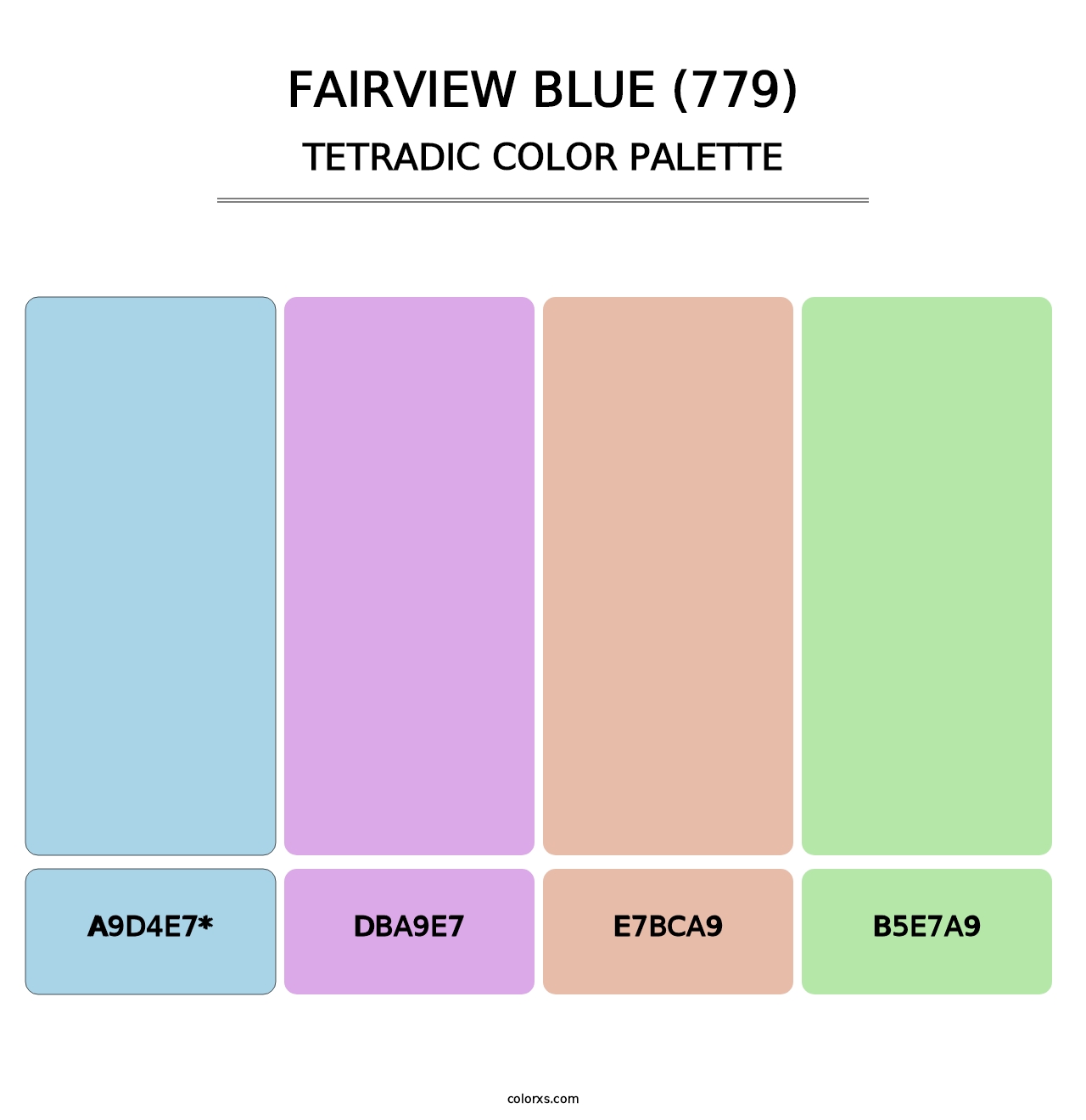 Fairview Blue (779) - Tetradic Color Palette