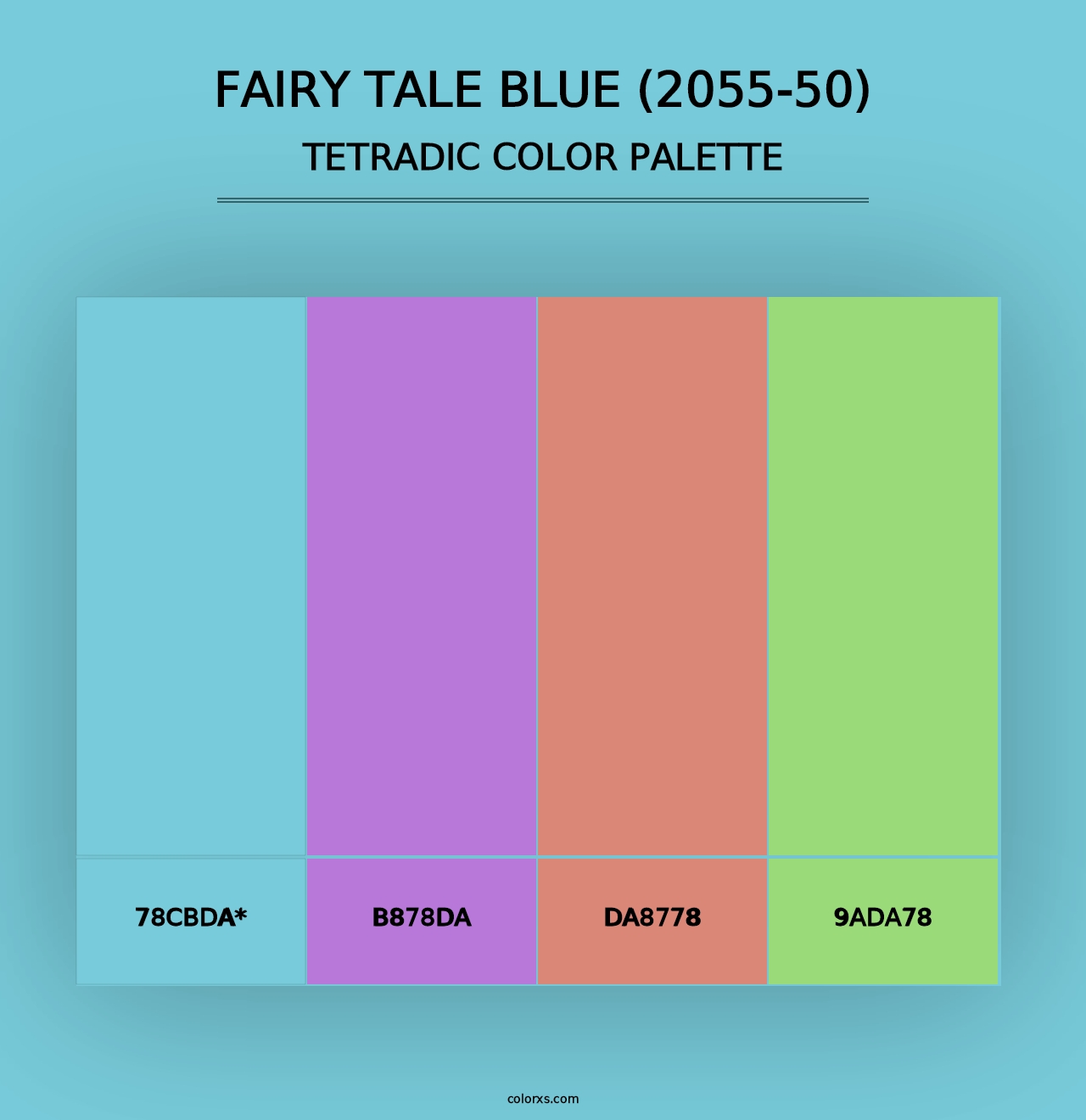 Fairy Tale Blue (2055-50) - Tetradic Color Palette