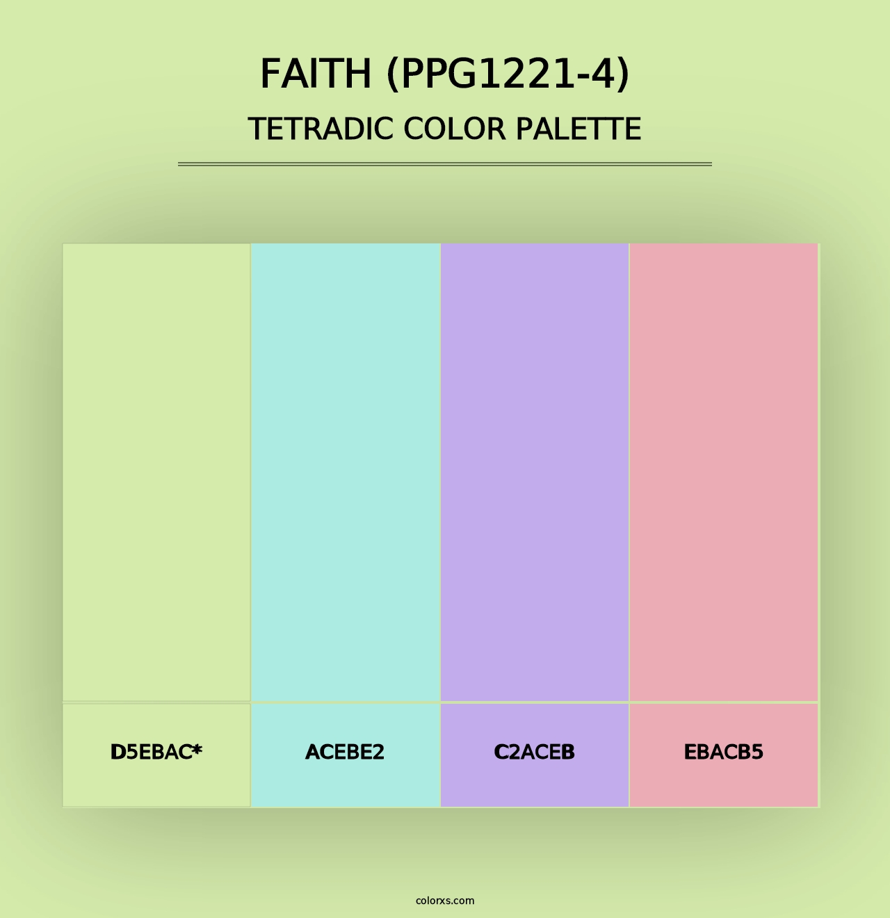 Faith (PPG1221-4) - Tetradic Color Palette