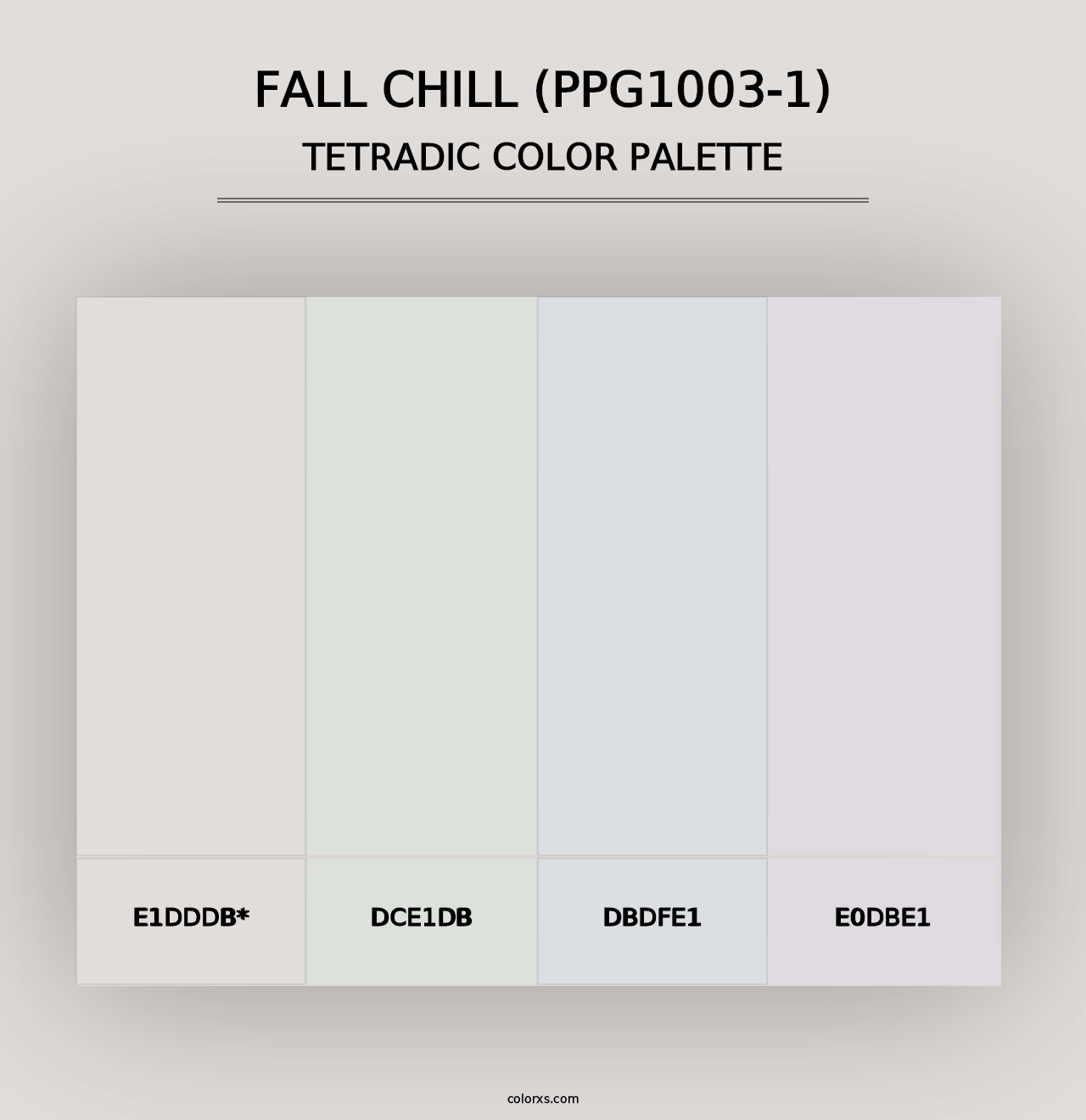 Fall Chill (PPG1003-1) - Tetradic Color Palette